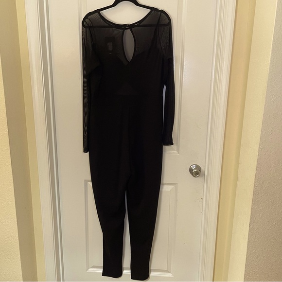 Fashion Nova Sheer Baddie Femme Fatale Jumpsuit - Black - Women 1X - Picture 7 of 7